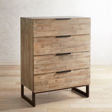 Pierce Stone Gray Wash Tall Chest