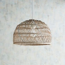 Cane Large Gray Wash Pendant Light