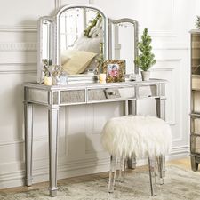 Hayworth Silver Mirror & Vanity