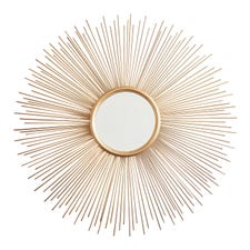 Golden Metal Sunburst Mirror