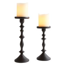 Black Pillar Candle Holder