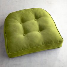Tufted Large Contour Chair Cushion in Calliope Moss