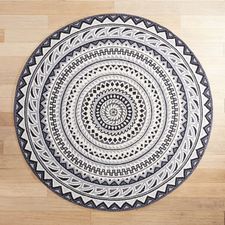 Fair Isle Gray Round Rug