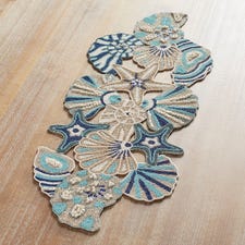 Coastal Beaded 35" Table Runner