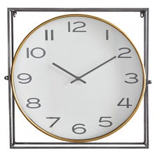 Mod Square Framed Wall Clock