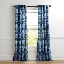 Shibori Dot Indigo Curtain