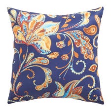 Global Jacobean Blue Pillow