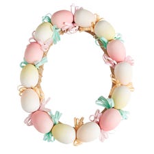 Pastel Multicolor Easter Eggs Wreath 