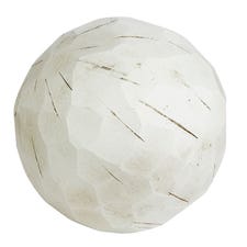 Farmhouse Whitewashed Sphere