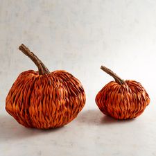 Orange Rattan Pumpkins