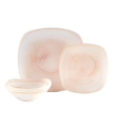Alabaster Blush Square Dinnerware