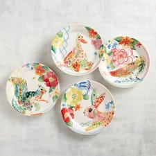 Painterly Critters Salad Plate Set