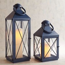 Bennett Blue Metal Lanterns