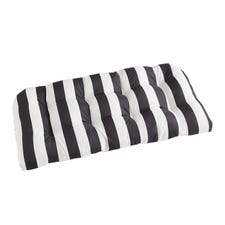 Large Contour Settee Cushion in Black Stripe