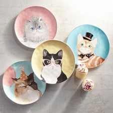 Party Cats Salad Plate Set of 4