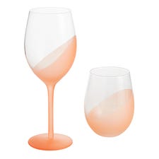 Mattle Pink Dipped Wine Glasses