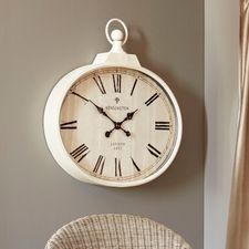 Ivory Antiqued Wall Clock