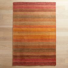 Graduated Stripe Russet Rug