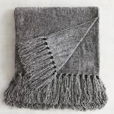 Gray Chenille Throw