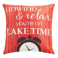 Lake Time Sentiment Pillow