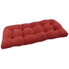 Tufted Standard Contour Settee Cushion in Calliope Spice