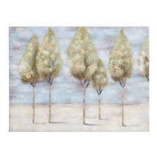 Trees with Blue Sky Canvas Art with Hand Embellishment