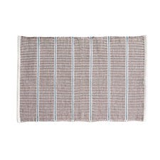 Gray Teal Striped 2x3 Rug