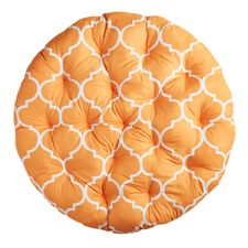 Orange Quartrefoil Papasan Cushion