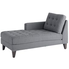 Nyle Graphite Left Arm Facing Chaise