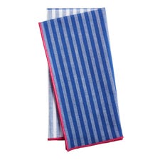 Blue Striped Napkin with Pink Trim