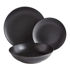 Matte Black Stoneware Dinnerware