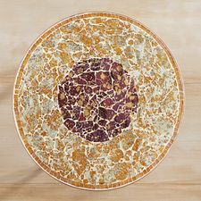 Brown Frosted Mosaic Accent Table