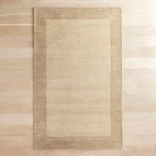 Heather Border Khaki Rug