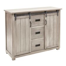 Gray Barndoor Cabinet