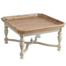 Amelia Natural Stonewash Square Coffee Table