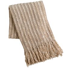 Natural Chenille Seedstitch Throw