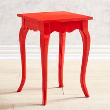 Red Wooden Side Table