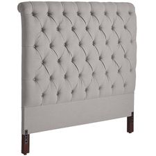 Audrey II Upholstered Pewter Headboard