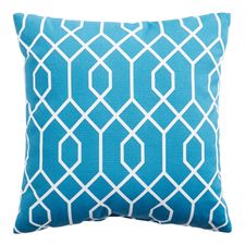 Cross Hexagon 16" Square Pillow in Teal