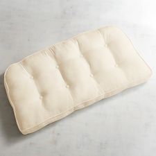 Tufted Large Contour Settee Cushion in Calliope Ivory