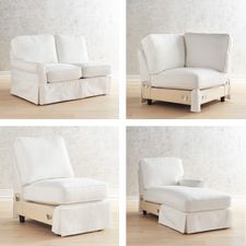 Lia Pierformance™ White Build Your Own Slipcovered Sectional