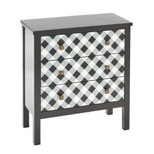 Black & White Check Cabinet