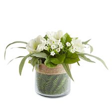 Faux Fern Filled Cabbage & Eucalyptus Arrangement