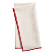 Ivory Red Edge Napkin