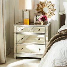 Oversized Hayworth Mirrored Silver 3-Drawer Dresser