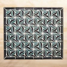 Blue Pinwheel Mosaic Accent Table