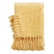 Sunny Yellow Chenille Throw 