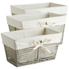 Gray Paper Rope Basket Set