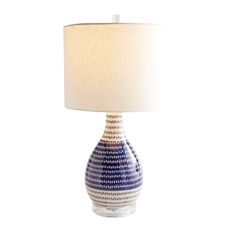 Bree Blue & White Ceramic Table Lamp