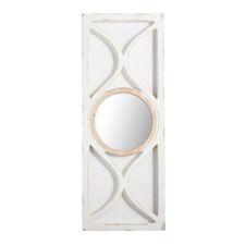 Audra Antique White Rectangular Mirror